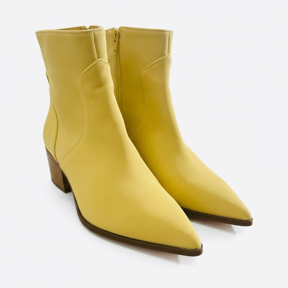 Calvin Klein Yellow Heeled Boots